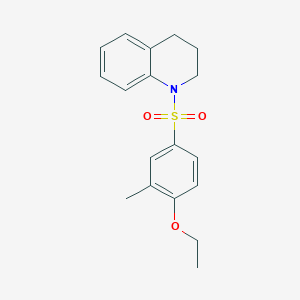 molecular formula C18H21NO3S B288177 4-(3,4-dihydro-1(2H)-quinolinylsulfonyl)-2-methylphenyl ethyl ether 