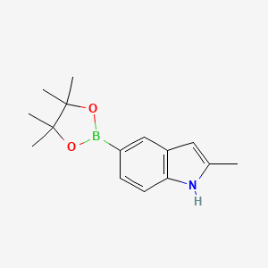 molecular formula C15H20BNO2 B2881770 2-Methyl-5-(4,4,5,5-tetramethyl-1,3,2-dioxaborolan-2-YL)-1H-indole CAS No. 837392-54-8