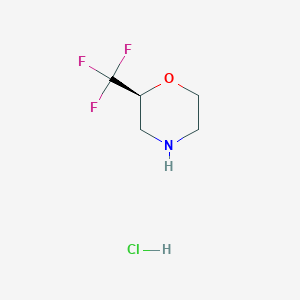 molecular formula C5H9ClF3NO B2881775 (2S)-2-(三氟甲基)吗啉盐酸盐 CAS No. 1394909-69-3