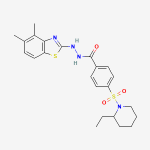 N'-(4,5-dimethylbenzo[d]thiazol-2-yl)-4-((2-ethylpiperidin-1-yl)sulfonyl)benzohydrazide