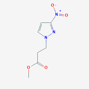 molecular formula C7H9N3O4 B2881782 methyl 3-(3-nitro-1H-pyrazol-1-yl)propanoate CAS No. 1002033-59-1