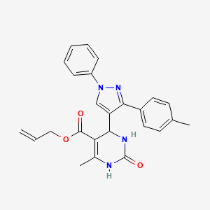 prop-2-en-1-yl 6-methyl-4-[3-(4-methylphenyl)-1-phenyl-1H-pyrazol-4-yl]-2-oxo-1,2,3,4-tetrahydropyrimidine-5-carboxylate