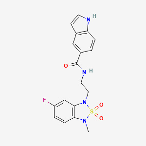 N-(2-(6-fluoro-3-methyl-2,2-dioxidobenzo[c][1,2,5]thiadiazol-1(3H)-yl)ethyl)-1H-indole-5-carboxamide