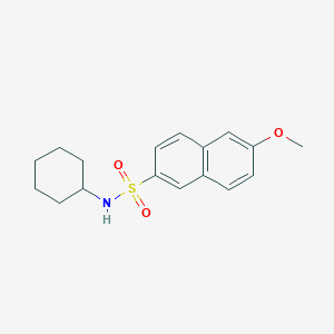 molecular formula C17H21NO3S B288181 N-cyclohexyl-6-methoxynaphthalene-2-sulfonamide 