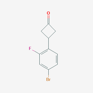 molecular formula C10H8BrFO B2881818 3-(4-Bromo-2-fluorophenyl)cyclobutan-1-one CAS No. 1558100-87-0