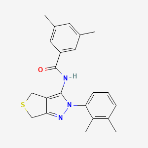 molecular formula C22H23N3OS B2881824 N-(2-(2,3-dimethylphenyl)-4,6-dihydro-2H-thieno[3,4-c]pyrazol-3-yl)-3,5-dimethylbenzamide CAS No. 450344-22-6