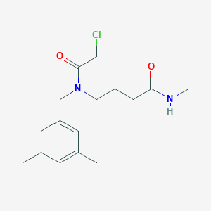 molecular formula C16H23ClN2O2 B2881825 4-[(2-Chloroacetyl)-[(3,5-dimethylphenyl)methyl]amino]-N-methylbutanamide CAS No. 2411238-72-5