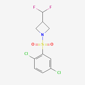 molecular formula C10H9Cl2F2NO2S B2881828 1-((2,5-Dichlorophenyl)sulfonyl)-3-(difluoromethyl)azetidine CAS No. 2319833-29-7
