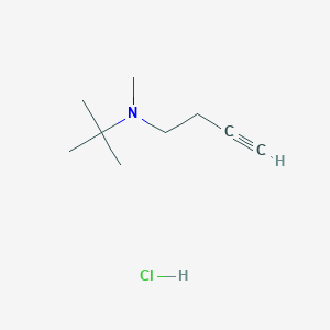 molecular formula C9H18ClN B2881835 (But-3-yn-1-yl)(tert-butyl)methylamine hydrochloride CAS No. 2193059-10-6