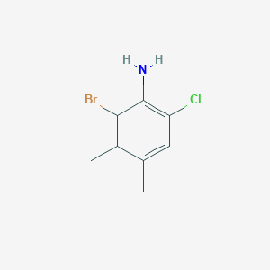 molecular formula C8H9BrClN B2881836 2-Bromo-6-chloro-3,4-dimethyl-aniline CAS No. 1420477-32-2