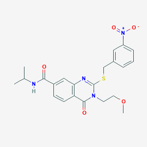 N-isopropyl-3-(2-methoxyethyl)-2-((3-nitrobenzyl)thio)-4-oxo-3,4-dihydroquinazoline-7-carboxamide