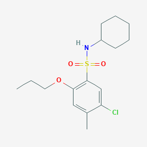 molecular formula C16H24ClNO3S B288186 5-chloro-N-cyclohexyl-4-methyl-2-propoxybenzenesulfonamide 