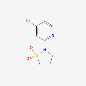 molecular formula C8H9BrN2O2S B2881862 2-(4-Bromopyridin-2-yl)-1lambda6,2-thiazolidine-1,1-dione CAS No. 1597022-64-4