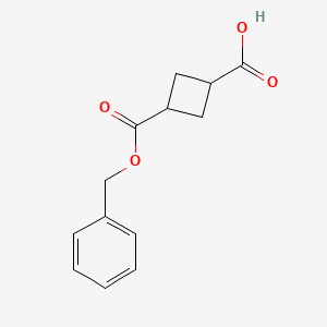 molecular formula C13H14O4 B2881870 (trans)-3-(Benzyloxycarbonyl)cyclobutanecarboxylic acid CAS No. 1638764-75-6