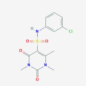 molecular formula C13H14ClN3O4S B2881874 N-(3-chlorophenyl)-1,3,4-trimethyl-2,6-dioxopyrimidine-5-sulfonamide CAS No. 893337-79-6