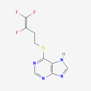 molecular formula C9H7F3N4S B2881890 6-[(3,4,4-trifluoro-3-butenyl)sulfanyl]-9H-purine CAS No. 478067-83-3