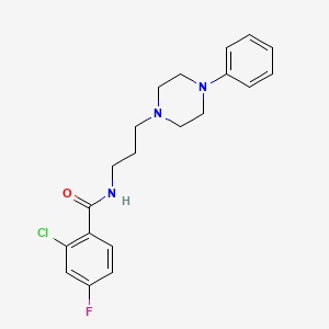 2-chloro-4-fluoro-N-(3-(4-phenylpiperazin-1-yl)propyl)benzamide