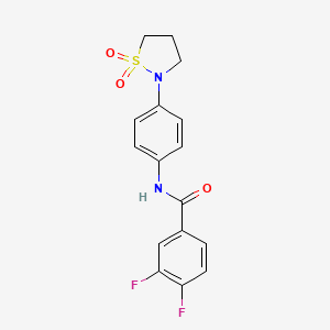 N-(4-(1,1-dioxidoisothiazolidin-2-yl)phenyl)-3,4-difluorobenzamide