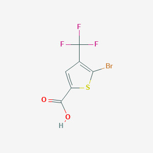 molecular formula C6H2BrF3O2S B2881901 5-Bromo-4-(trifluoromethyl)thiophene-2-carboxylic acid CAS No. 1782255-44-0