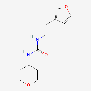 molecular formula C12H18N2O3 B2881902 3-[2-(furan-3-yl)ethyl]-1-(oxan-4-yl)urea CAS No. 2034342-40-8