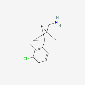 molecular formula C13H16ClN B2881907 [3-(3-Chloro-2-methylphenyl)-1-bicyclo[1.1.1]pentanyl]methanamine CAS No. 2287331-73-9