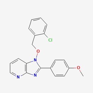 molecular formula C20H16ClN3O2 B2881911 4-{1-[(2-chlorobenzyl)oxy]-1H-imidazo[4,5-b]pyridin-2-yl}phenyl methyl ether CAS No. 339027-20-2