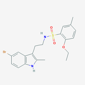 molecular formula C20H23BrN2O3S B288192 N-[2-(5-bromo-2-methyl-1H-indol-3-yl)ethyl]-2-ethoxy-5-methylbenzenesulfonamide 