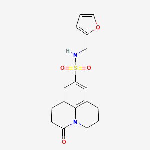 molecular formula C17H18N2O4S B2881924 N-(2-furylmethyl)-3-oxo-2,3,6,7-tetrahydro-1H,5H-pyrido[3,2,1-ij]quinoline-9-sulfonamide CAS No. 896357-98-5