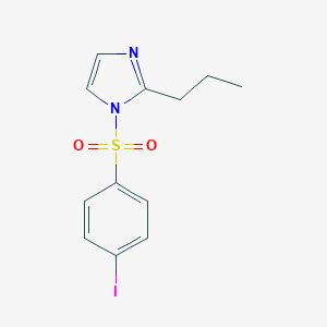 molecular formula C12H13IN2O2S B288193 1-[(4-iodophenyl)sulfonyl]-2-propyl-1H-imidazole 