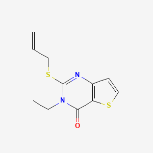 molecular formula C11H12N2OS2 B2881932 2-(allylsulfanyl)-3-ethylthieno[3,2-d]pyrimidin-4(3H)-one CAS No. 338401-80-2