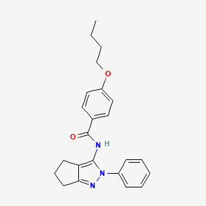 4-butoxy-N-(2-phenyl-2,4,5,6-tetrahydrocyclopenta[c]pyrazol-3-yl)benzamide
