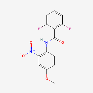 molecular formula C14H10F2N2O4 B2881964 2,6-二氟-N-(4-甲氧基-2-硝基苯基)苯甲酰胺 CAS No. 325977-18-2