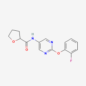 N-(2-(2-fluorophenoxy)pyrimidin-5-yl)tetrahydrofuran-2-carboxamide