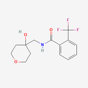 N-((4-hydroxytetrahydro-2H-pyran-4-yl)methyl)-2-(trifluoromethyl)benzamide