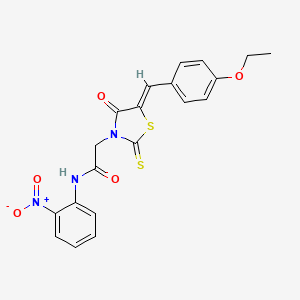 2-[(5Z)-5-[(4-ethoxyphenyl)methylidene]-4-oxo-2-sulfanylidene-1,3-thiazolidin-3-yl]-N-(2-nitrophenyl)acetamide