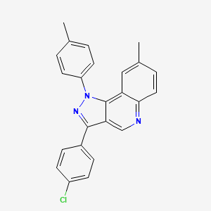 molecular formula C24H18ClN3 B2882010 3-(4-chlorophenyl)-8-methyl-1-(4-methylphenyl)-1H-pyrazolo[4,3-c]quinoline CAS No. 901006-09-5