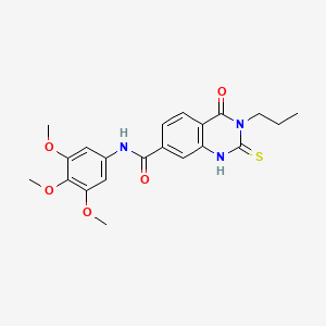 4-oxo-3-propyl-2-sulfanylidene-N-(3,4,5-trimethoxyphenyl)-1,2,3,4-tetrahydroquinazoline-7-carboxamide