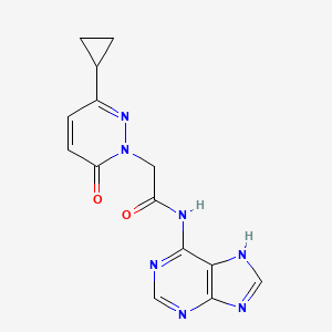 2-(3-cyclopropyl-6-oxopyridazin-1(6H)-yl)-N-(9H-purin-6-yl)acetamide