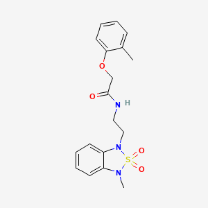 N-(2-(3-methyl-2,2-dioxidobenzo[c][1,2,5]thiadiazol-1(3H)-yl)ethyl)-2-(o-tolyloxy)acetamide