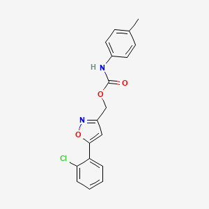 [5-(2-chlorophenyl)-1,2-oxazol-3-yl]methyl N-(4-methylphenyl)carbamate