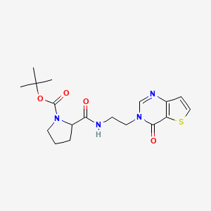 tert-butyl 2-((2-(4-oxothieno[3,2-d]pyrimidin-3(4H)-yl)ethyl)carbamoyl)pyrrolidine-1-carboxylate