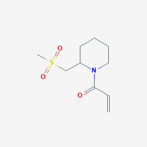 molecular formula C10H17NO3S B2882028 1-[2-(Methylsulfonylmethyl)piperidin-1-yl]prop-2-en-1-one CAS No. 2191062-35-6