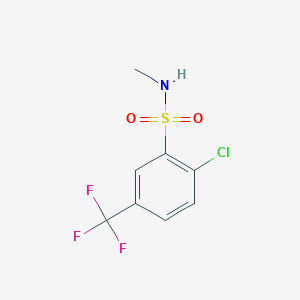 molecular formula C8H7ClF3NO2S B2882030 2-chloro-N-methyl-5-(trifluoromethyl)benzene-1-sulfonamide CAS No. 217454-88-1