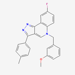 molecular formula C25H20FN3O B2882034 8-fluoro-5-(3-methoxybenzyl)-3-(p-tolyl)-5H-pyrazolo[4,3-c]quinoline CAS No. 902515-04-2