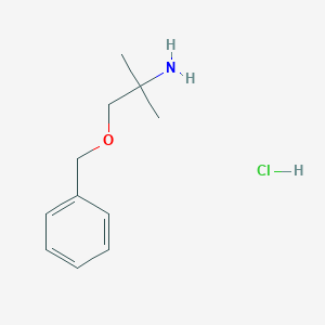 molecular formula C11H18ClNO B2882035 1-(苄氧基)-2-甲基丙烷-2-胺盐酸盐 CAS No. 1349186-05-5