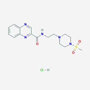 N-(2-(4-(methylsulfonyl)piperazin-1-yl)ethyl)quinoxaline-2-carboxamide hydrochloride