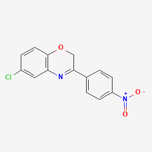 molecular formula C14H9ClN2O3 B2882063 6-chloro-3-(4-nitrophenyl)-2H-1,4-benzoxazine CAS No. 477867-74-6