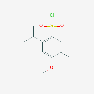 molecular formula C11H15ClO3S B2882064 2-Isopropyl-4-methoxy-5-methylbenzenesulfonyl chloride CAS No. 1500224-08-7