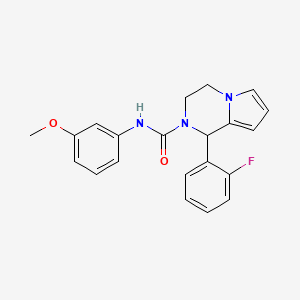 molecular formula C21H20FN3O2 B2882065 1-(2-fluorophenyl)-N-(3-methoxyphenyl)-3,4-dihydropyrrolo[1,2-a]pyrazine-2(1H)-carboxamide CAS No. 900001-37-8