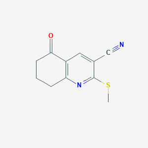 molecular formula C11H10N2OS B2882069 2-(Methylsulfanyl)-5-oxo-5,6,7,8-tetrahydroquinoline-3-carbonitrile CAS No. 370843-66-6
